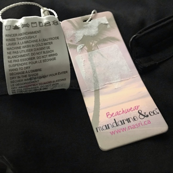 Mandarine & Co Beachwear Women's Size M Black - Picture 4 of 5